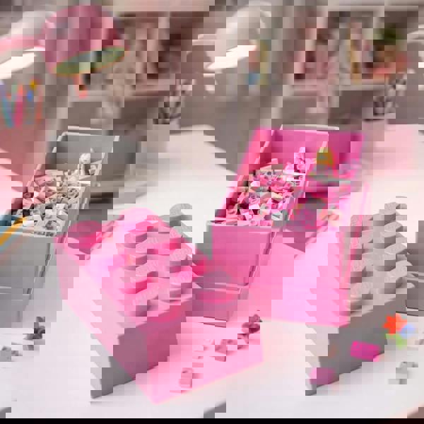 LEGO Mini Box 8 Storage Brick Pink