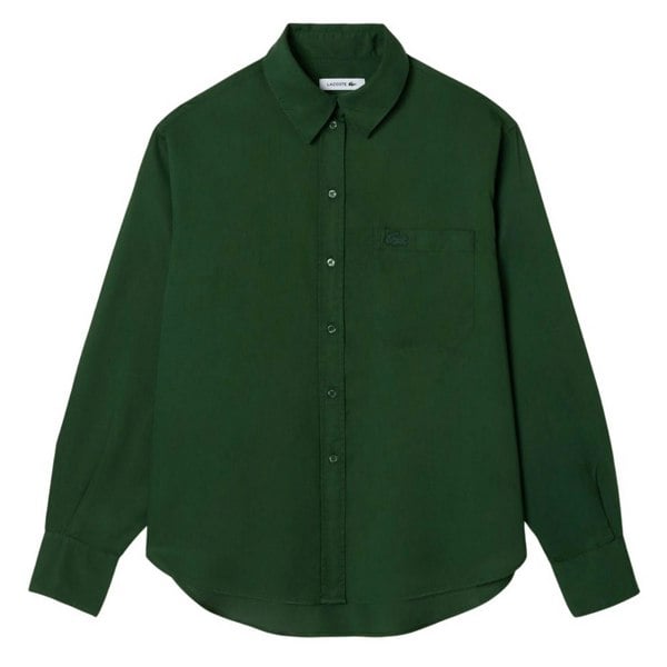 Lacoste Women's Flowing Lyocell Oversized Shirt - Green