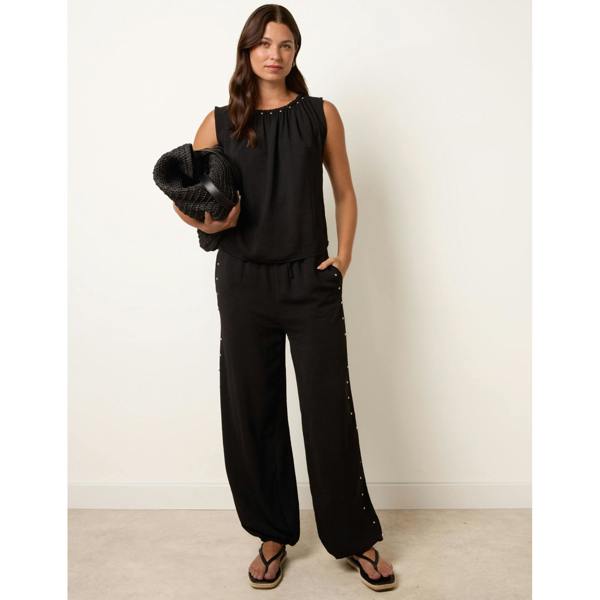Blue Vanilla Studded Detailed Balloon Trouser Set