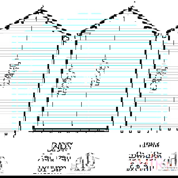 Shire Danbury 10x10 Log Cabin 19mm interlock  Cladding - Best Shed