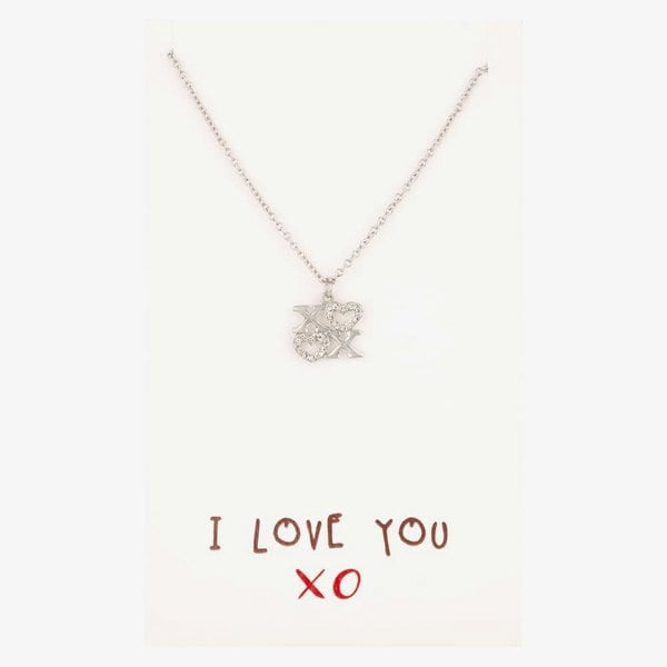 T. H. Baker Sentiments I Love you Kisses and Hearts Pendant 14673