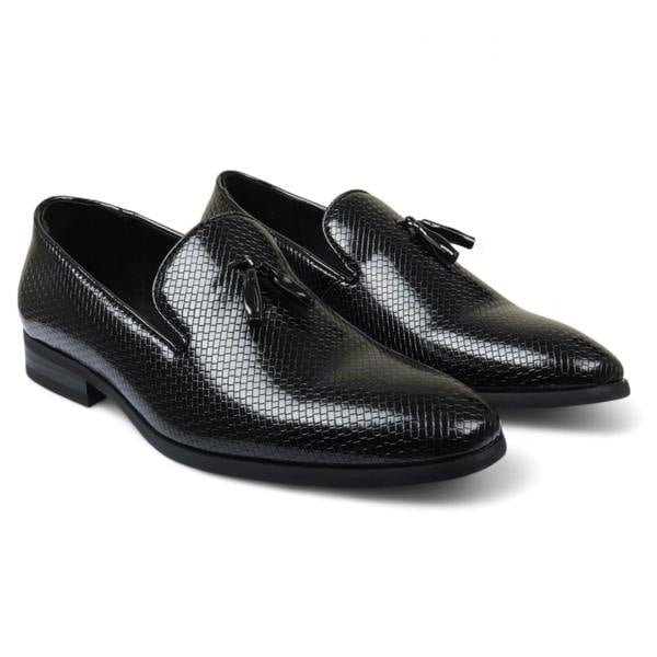 Dolcetto Men’s Formal Tassel Loafers Slip-On Leather Shoes