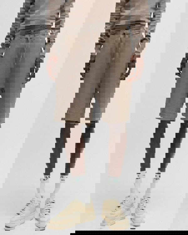 BOSS Orange Sewalk Mens Cotton-Terry Shorts With Logo Badge - Open Beige 294