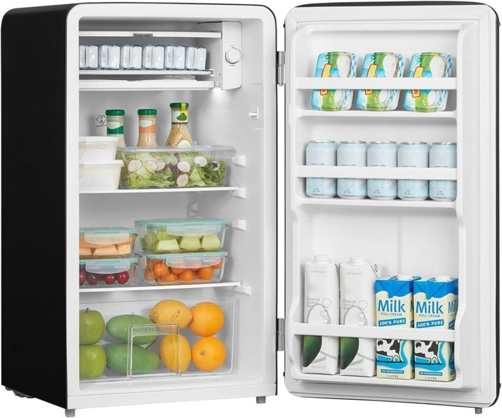 COMFEE' RCD93WH2UKRT(E) 93L Retro Freestanding Fridge with Chiller Box Living and Home 