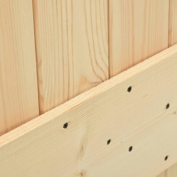 Berkfield Sliding Door with Hardware Set 80x210 cm Solid Wood Pine