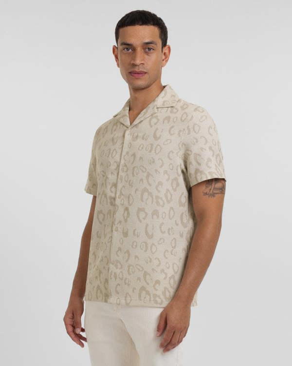 Steel & Jelly Northolt - Leopard Jacquard Short Sleeve Shirt