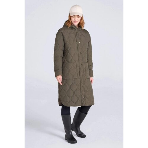 Mountain Warehouse Flora Womens Longline Padded Jacket - Green