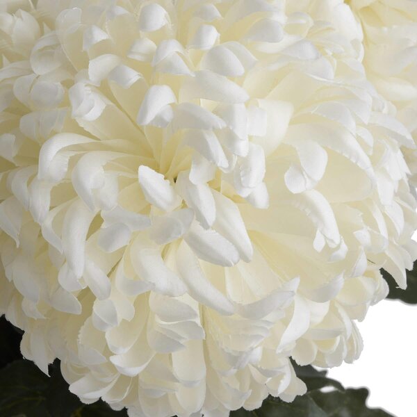 Wyld Haus Set of 3 Artificial Flowers Large White Chrysanthemum Stems
