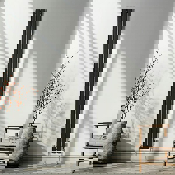 Monstershop Oval Column Radiator – 1800mm x 240mm – Black