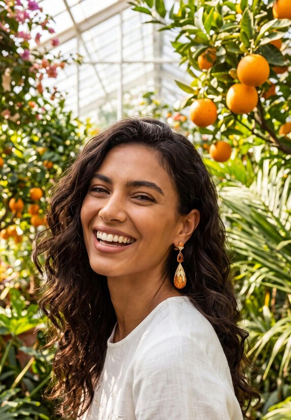 Latelita Carmen Fire Opal Drop Earrings Gold