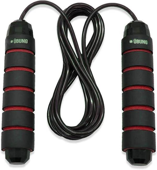 UBUNG Skipping Rope Fitness Jump Rope Adjustable Length with Foam Handle Red