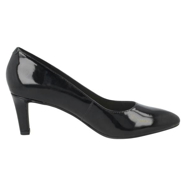 Clarks Ladies Clarks Textured Court Shoes Calla Rose