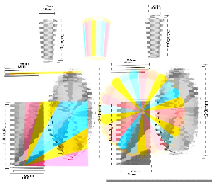 Cheetah 40 Piece Party Tableware Set