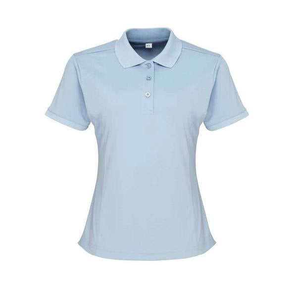 Premier Womens/Ladies Coolchecker Pique Polo Shirt - Light Blue