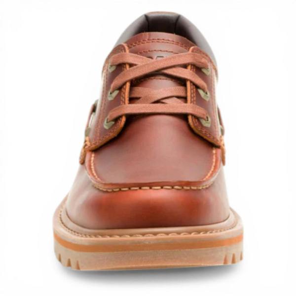 Caterpillar CAT (Caterpillar) Mens Dark Russet Brown Leather Low-Cut Boots - Colorado Boat Lo
