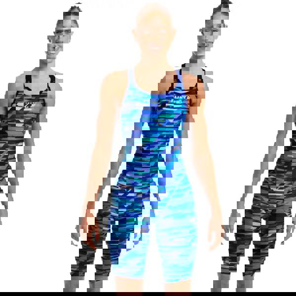 Funkita Pace Racer Fast Legs Legsuit in blue teal camo lycra