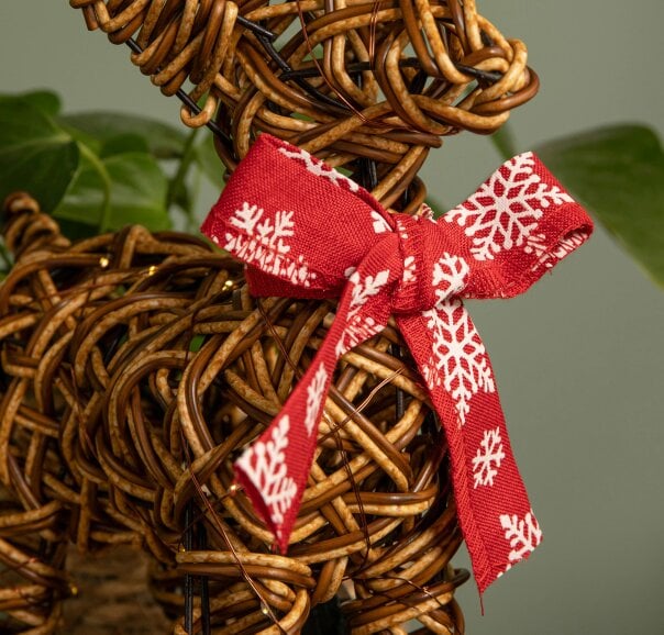 Samuel Alexander 37cm Battery Operated Light up Brown Christmas Reindeer with 40 Warm White LEDs
