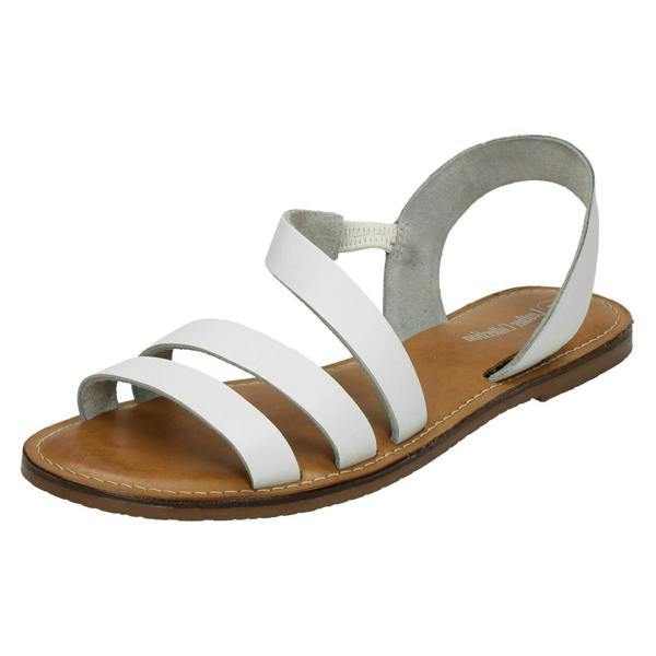 Leather Collection Ladies Leather Collection Flat Y Strap Slingback Mule