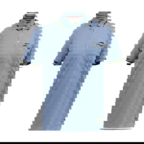 Duke Mens D555 Talbot Pique Jacquard Kingsize Polo Shirt - Blue