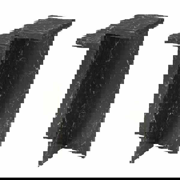 Dorel Home Brielle Accent Table Black Faux Marble