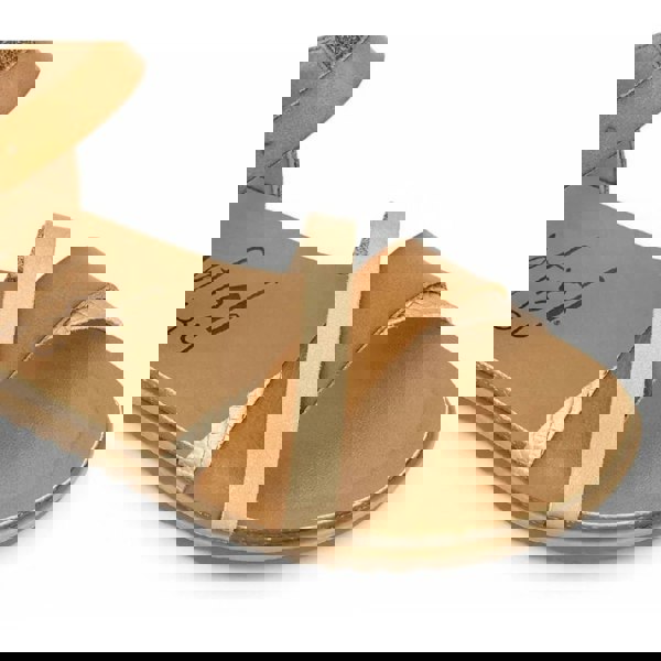 Blowfish Malibu Monti-B - Women's Tan Strappy Buckle Wedge Sandals