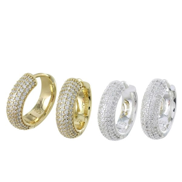 Chunky Sparkle Hoop Earrings - Reeves & Reeves