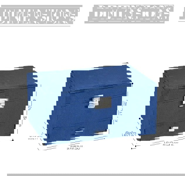 Modcraft 3-Layer Blue Jewellery Box with Lock, Drawer Organizer for Rings, Earrings & Necklaces