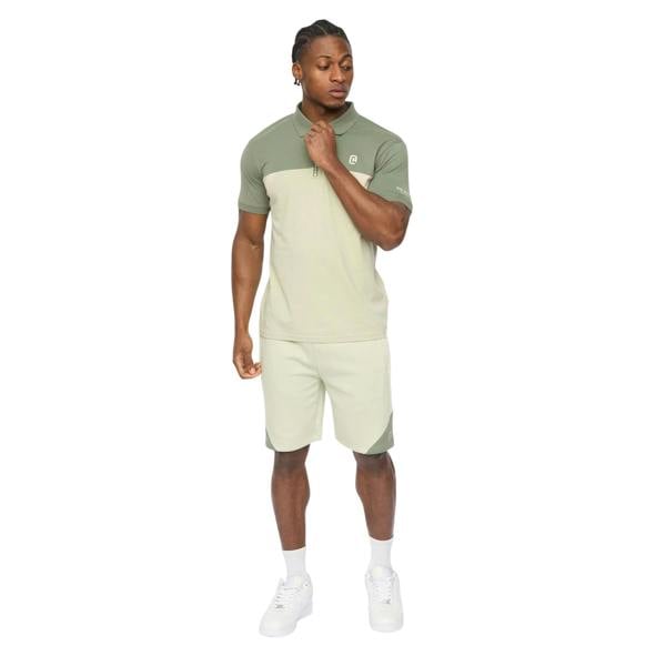 Crosshatch Mens Castlebay Polo Shirt - Light Olive - 