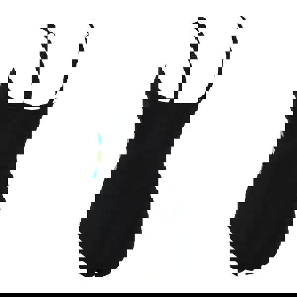 Zoggs wrap panel classicback black one-piece swimsuit with floral accents