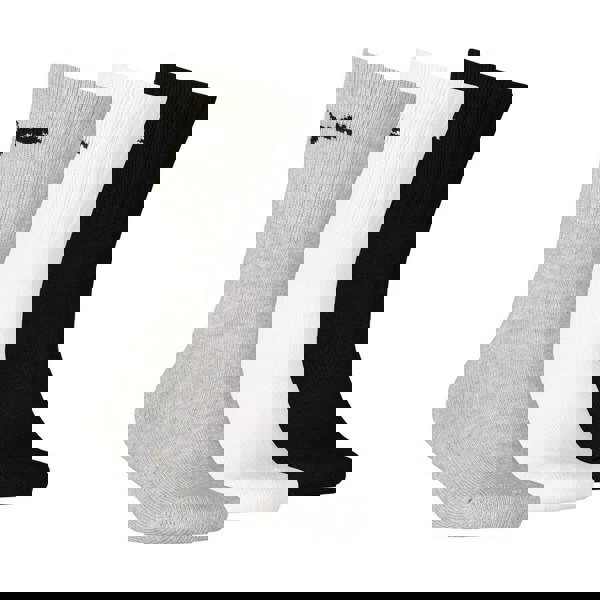 Puma Childrens/Kids Logo Crew Socks (Pack Of 3) - Black/White/Grey