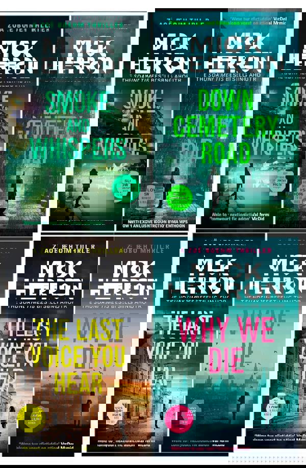 Mick Herron Zoe Boehm Thrillers 4 Books Collection Set (Down Cemetery Road, The Last Voice You Hear, Why We Die, Smoke and Whispers)