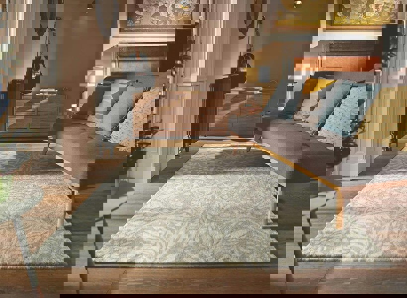 Heritage Lavender Floral Wool Rug | The Rugs |