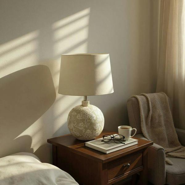 59 x 40 CM CERAMIC LAMP AND SHADE