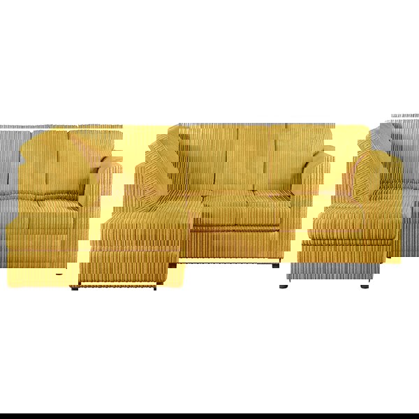 Furnishings For Less Luxor Cord Fabric 4 Seater Corner Sofa Full Back