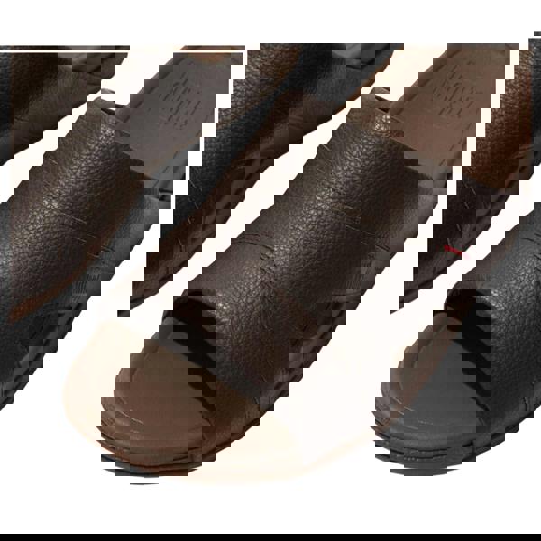 Fit Flop Mens Freeway Leather Pool Sliders - Brown - 