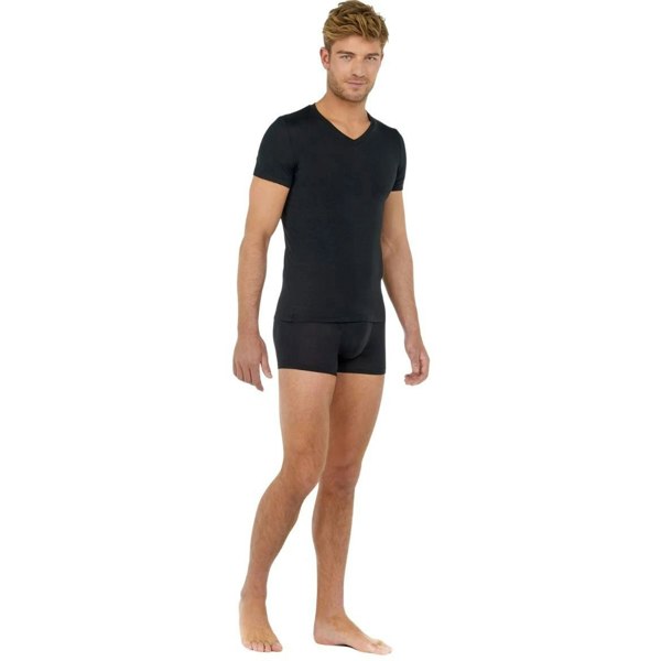 HOMT-ShirtTencel Soft V - Neck T-Shirt, BlackBoxers & Briefs