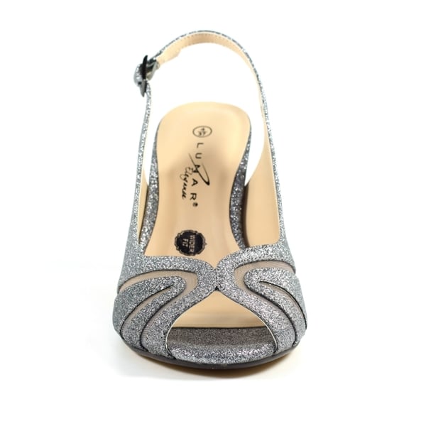 Lunar Womens Sariyah Sling Back Court Shoes - Pewter