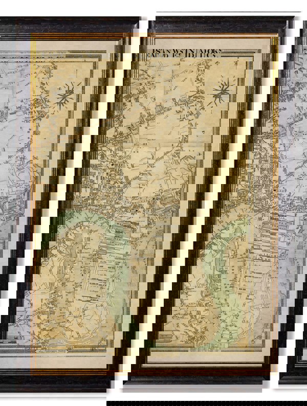 Exceptional Art c.1827 London Triptych Map