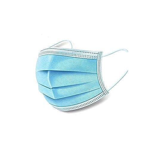 KAV 100 Pack Protective Disposable Face Masks 3-Ply, 3 Layers Facial Cover with Elastic Ear Loops, Comfortable for Regular Use, Home, Office Type II R