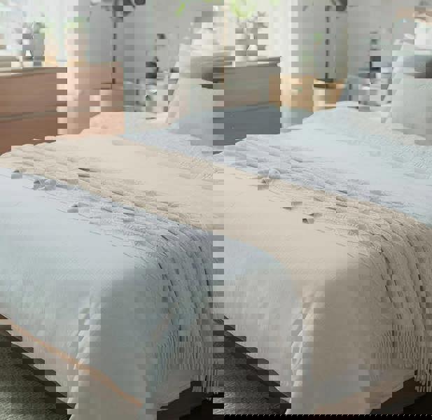 Anyhouz Anycozy White Faux Cashmere Throw Blanket Sofa Cover 150x230cm