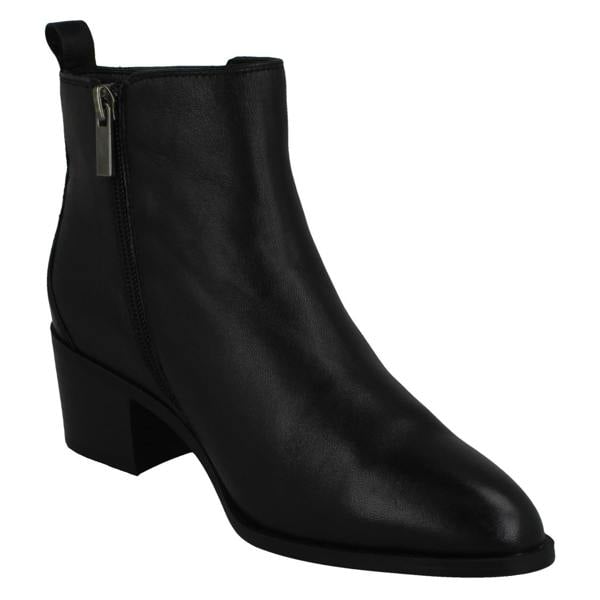 Leather Collection Ladies Leather Collection Zip Up Ankle Boots F51050