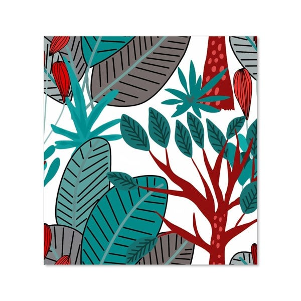 Warren Reed - Designer Jungle Exotic Summer Tropical Leaves Kitchen Splashback