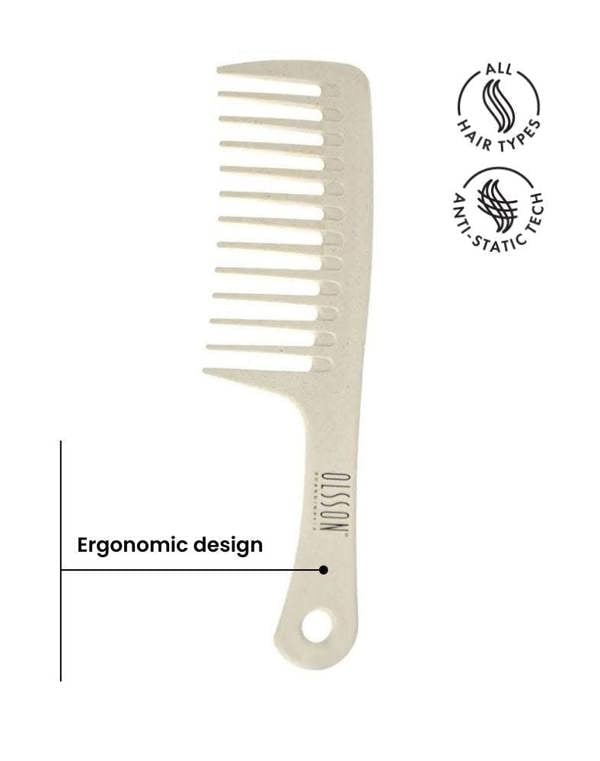 Detangler (Wide Tooth Comb). Suitable for all Hair Types. Anti-Static Technology. Ergonomic Design.
