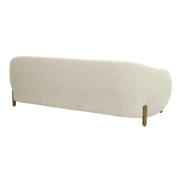 Furniture Edit Lina Cream Textured Linen Sofa