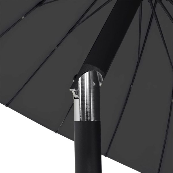 Berkfield Outdoor Parasol with Aluminium Pole 270 cm Black