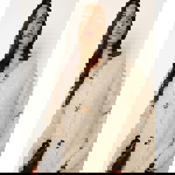 Blue Vanilla Multi Gold Button Cardigan