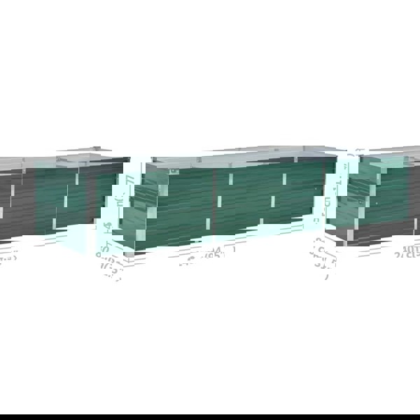 Berkfield Garden Raised Bed Galvanised Steel 240x80x45 cm Green