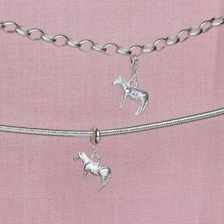 Sterling Silver Zebra Charm - MYLEE London