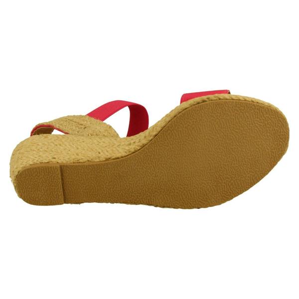 Savannah Ladies Savannah Elasticated Strap Wedge Heeled Sandals F2301