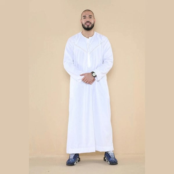 106_thobe_White_L - 56, 106_thobe_White_M - 54, 106_thobe_White_S - 52, 106_thobe_White_XL - 58, 106_thobe_White_XXL - 60